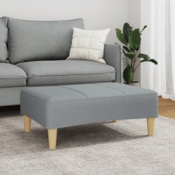 Repose-pied gris clair 77x55x31 cm tissu 