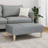 Repose-pied gris clair 77x55x31 cm tissu 