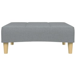 Repose-pied gris clair 77x55x31 cm tissu 