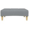 Repose-pied gris clair 77x55x31 cm tissu 