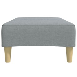 Repose-pied gris clair 77x55x31 cm tissu 