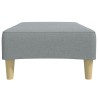Repose-pied gris clair 77x55x31 cm tissu 