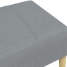 Repose-pied gris clair 77x55x31 cm tissu 