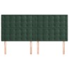 Têtes de lit 4 pcs Vert foncé 80x5x78/88 cm Velours 