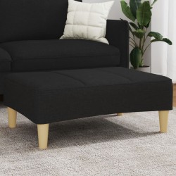 Repose-pied noir 77x55x31 cm tissu 