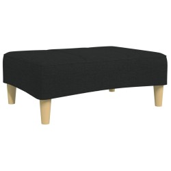 Repose-pied noir 77x55x31 cm tissu 