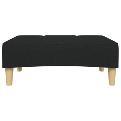 Repose-pied noir 77x55x31 cm tissu 