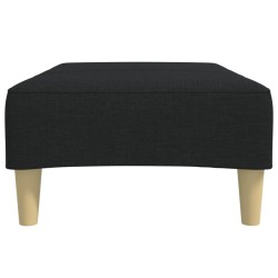 Repose-pied noir 77x55x31 cm tissu 