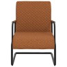 Chaise cantilever Marron mat Similicuir 