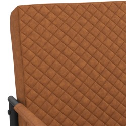 Chaise cantilever Marron mat Similicuir 