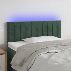 Tête de lit à LED Vert foncé 90x5x78/88 cm Velours 