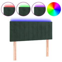 Tête de lit à LED Vert foncé 90x5x78/88 cm Velours 