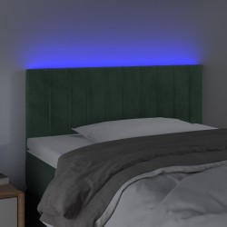 Tête de lit à LED Vert foncé 90x5x78/88 cm Velours 