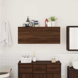 Armoire murale de bain chêne marron 100x25x40cm bois ingénierie 