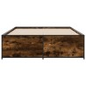 Cadre de lit sans matelas chêne fumé 120x190 cm 