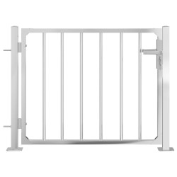 Portail de jardin 100x75 cm acier inoxydable 