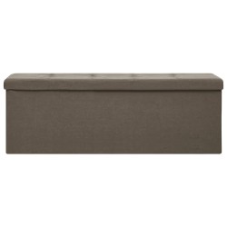 Banc de rangement pliable Marron Faux lin 