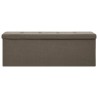 Banc de rangement pliable Marron Faux lin 