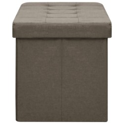 Banc de rangement pliable Marron Faux lin 
