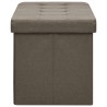 Banc de rangement pliable Marron Faux lin 