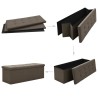 Banc de rangement pliable Marron Faux lin 
