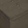 Banc de rangement pliable Marron Faux lin 