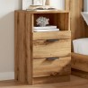 Tables de chevet 2 pcs chêne artisanal bois d'ingénierie 