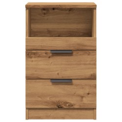 Tables de chevet 2 pcs chêne artisanal bois d'ingénierie 