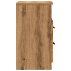 Tables de chevet 2 pcs chêne artisanal bois d'ingénierie 