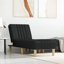 Chaise longue noir tissu 