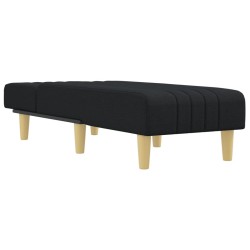 Chaise longue noir tissu 