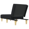 Chaise longue noir tissu 
