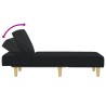 Chaise longue noir tissu 