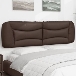 Coussin de tête de lit marron 180 cm similicuir 