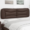 Coussin de tête de lit marron 180 cm similicuir 