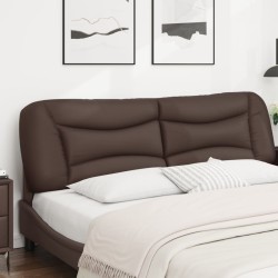 Coussin de tête de lit marron 180 cm similicuir 