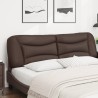 Coussin de tête de lit marron 180 cm similicuir 
