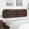 Coussin de tête de lit marron 180 cm similicuir 