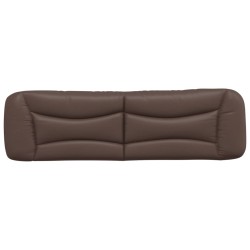 Coussin de tête de lit marron 180 cm similicuir 