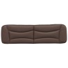 Coussin de tête de lit marron 180 cm similicuir 