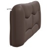 Coussin de tête de lit marron 180 cm similicuir 