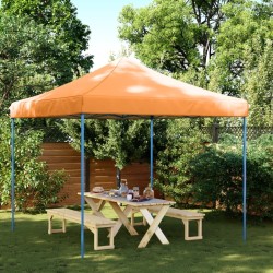 Tente de réception pliable escamotable orange 292x292x315 cm 