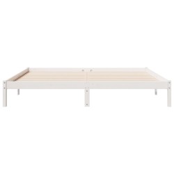 Cadre de lit extra long sans matelas 180x210 cm bois massif pin 