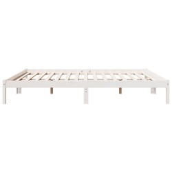Cadre de lit extra long sans matelas 180x210 cm bois massif pin 