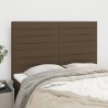Têtes de lit 4 pcs Marron foncé 72x5x78/88 cm Tissu 