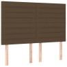 Têtes de lit 4 pcs Marron foncé 72x5x78/88 cm Tissu 