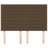 Têtes de lit 4 pcs Marron foncé 72x5x78/88 cm Tissu 
