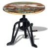 Table auxiliaire Bois de récupération massif Fonte 60x(42-63)cm 