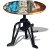 Table auxiliaire Bois de récupération massif Fonte 60x(42-63)cm 