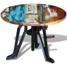 Table auxiliaire Bois de récupération massif Fonte 60x(42-63)cm 